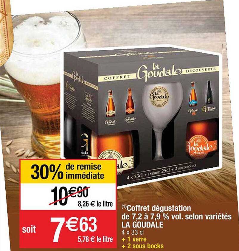coffret dégustation de 7,2% à 7,9% vol. selon variétés la goudale