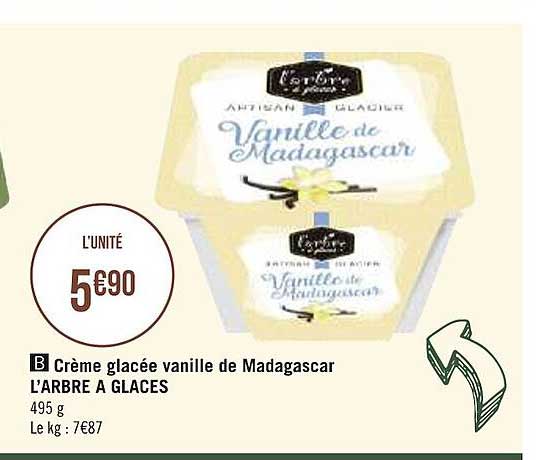 crème glacée vanille de madagascar l'arbre à glaces