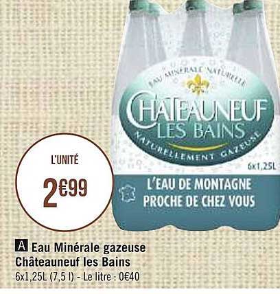 Eau Minérale Gazeuse Châteauneuf Les Bains
