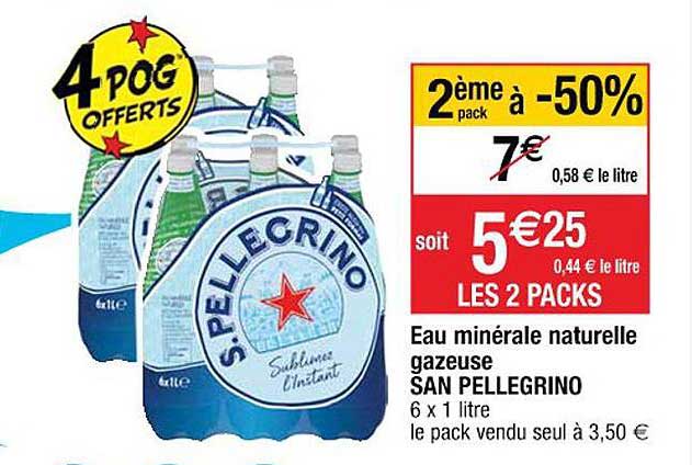 eau minérale naturelle gazeuse san pellegrino