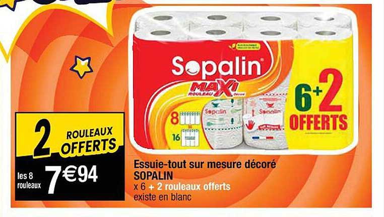 essuie-tout sur mesure décoré sopalin