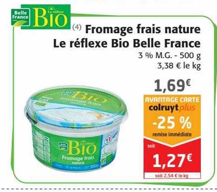 fromage frais nature le réflexe bio belle france