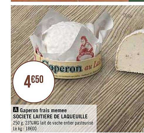 gaperon frais mémée société laitière de laqueuille