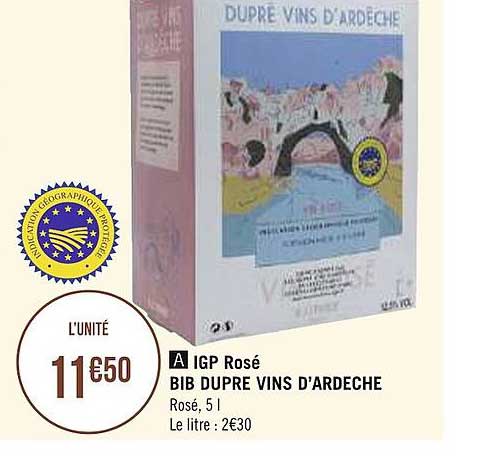 igp rosé bib dupré vins d'ardèche