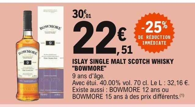 islay single malt scotch whisky "bowmore"