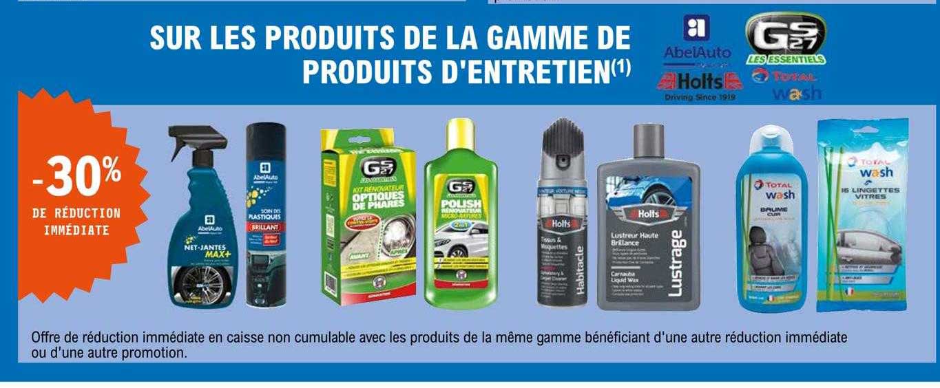la gamme produits d'entretien abelauto holts, gs27 les essentiels