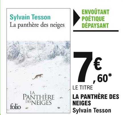 la panthère des neiges sylvain tesson