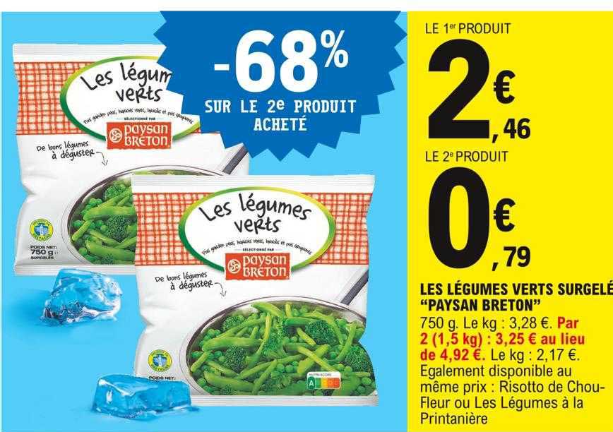 les légumes verts surgelé "paysan breton"