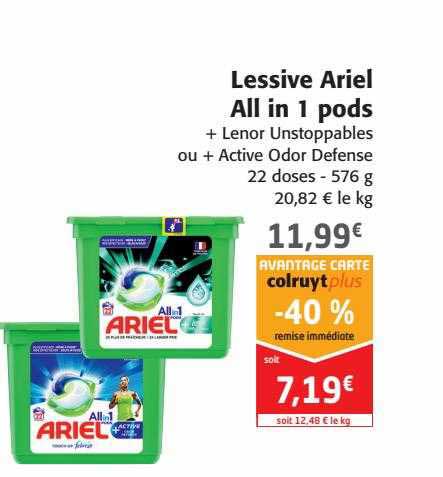 lessive ariel all in 1 pods