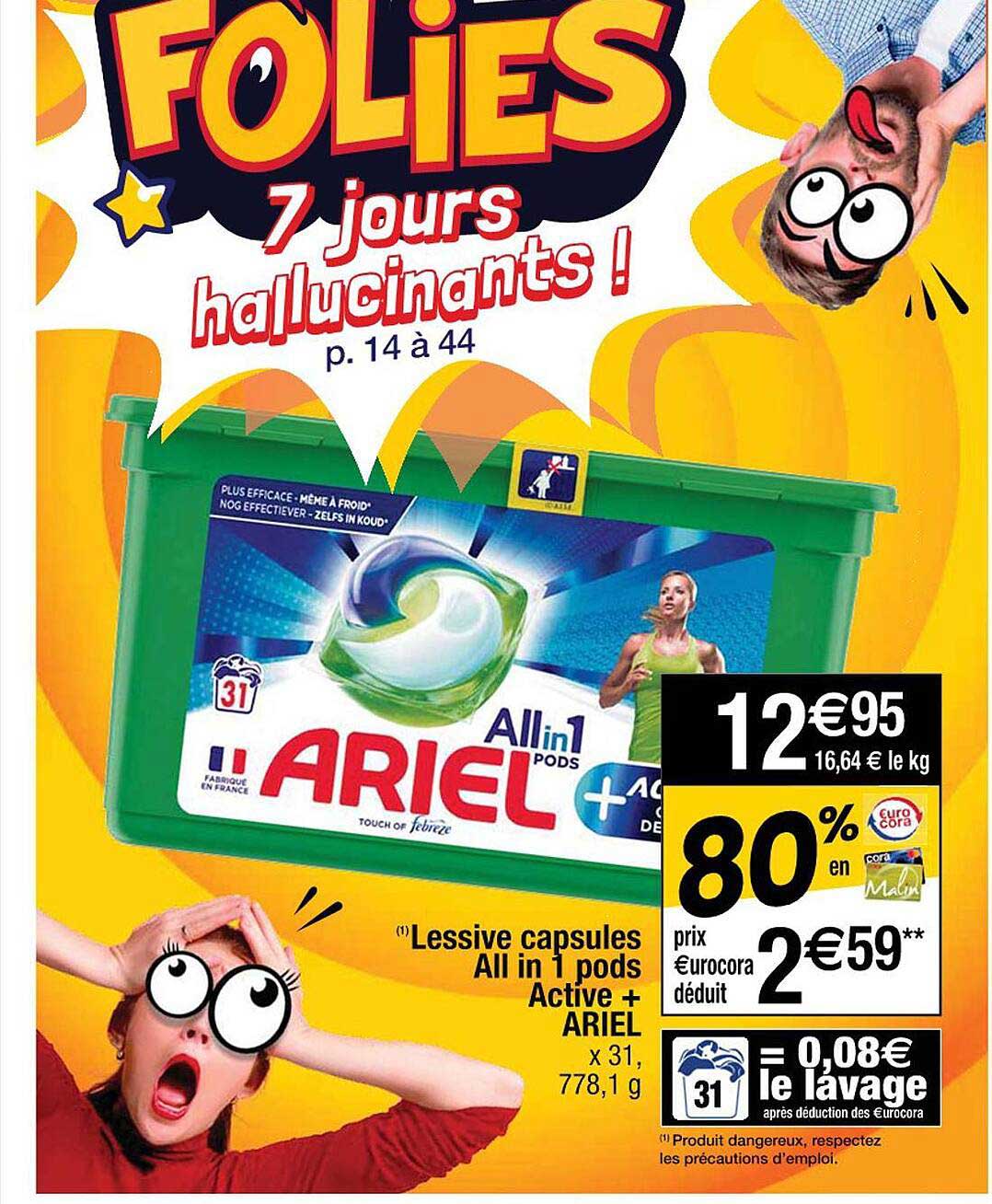 lessive capsules all in 1 pods active + ariel