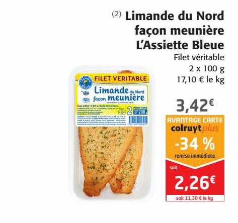 limande du nord façon meunière l'assiette bleue