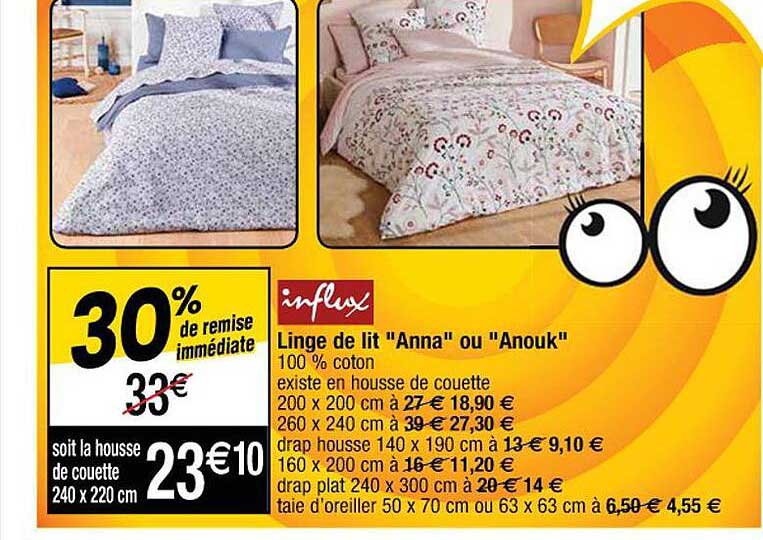 linge de lit "anna" ou "anouk" influx
