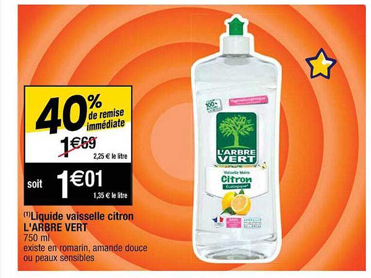 Liquide Vaisselle Citron L'arbre Vert