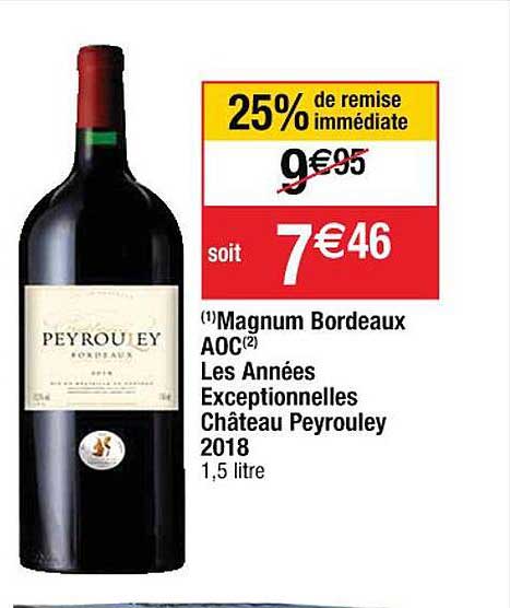 magnum bordeaux aop les années exceptionnelles château peyrouley 2018
