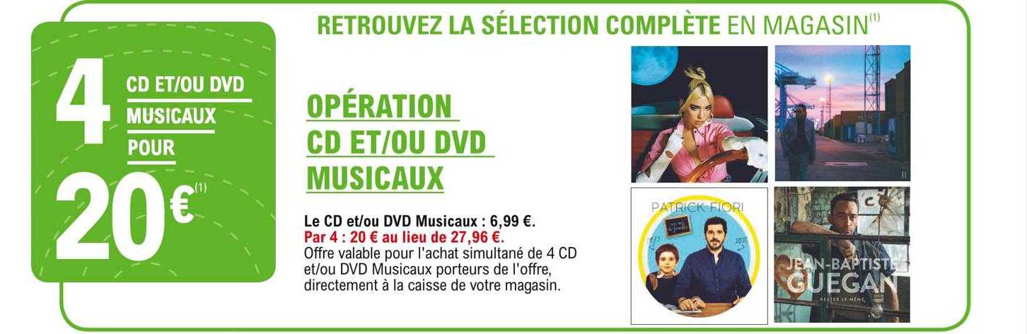 opération cd et-ou dvd musicaux