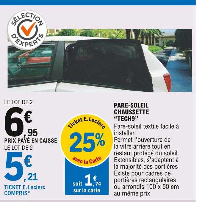 pare-soleil chaussette "tech9"