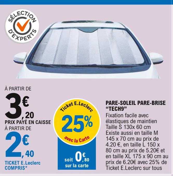 pare-soleil pare-brise "tech9"