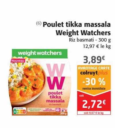 poulet tikka massala weight watchers