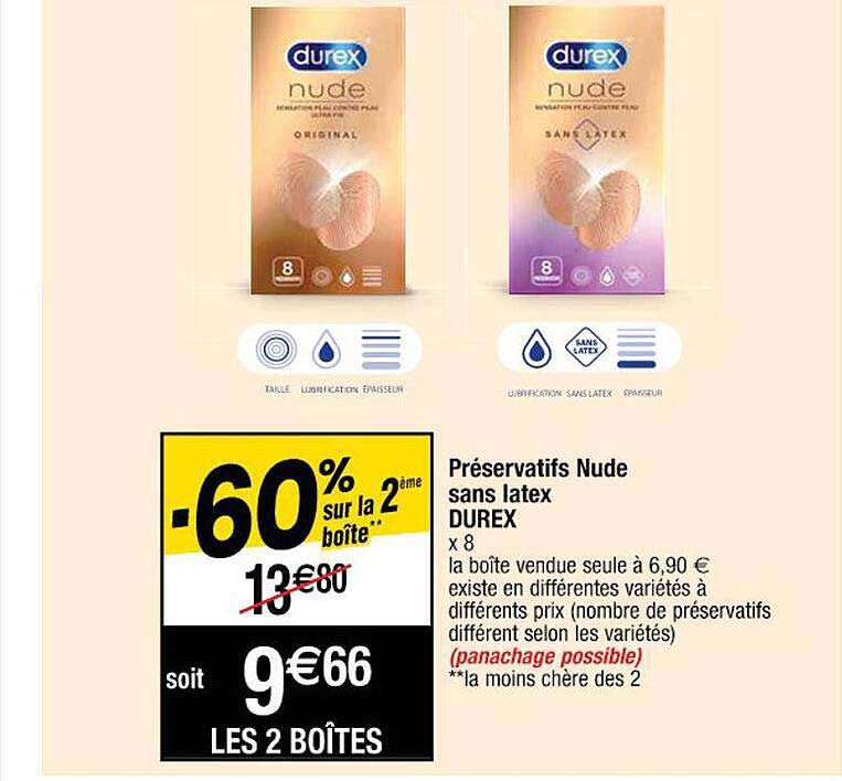 préservatifs nude sans latex durex