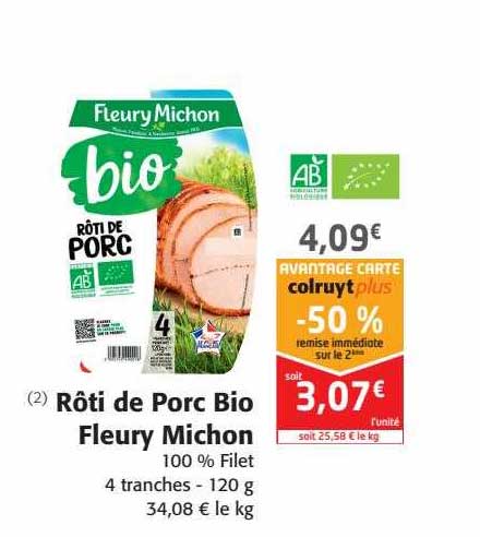 rôti de porc bio fleury michon