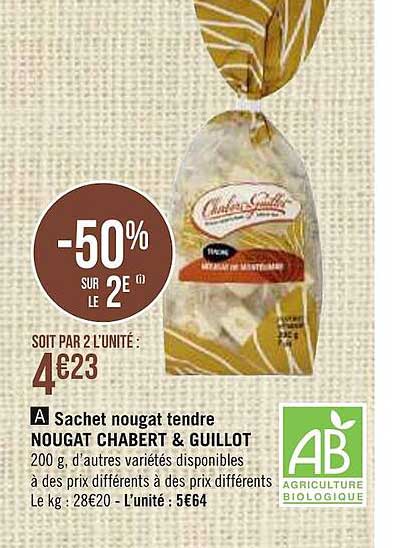 Sachet Nougat Tendre Nougat Chabert & Guillot