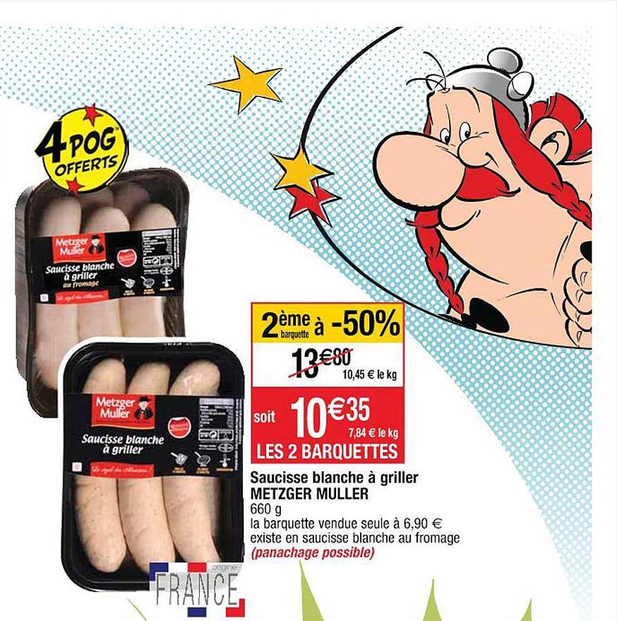 saucisse blanche à griller metzger muller