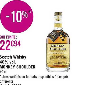 scotch whisky 40% vol. monkey shoulder