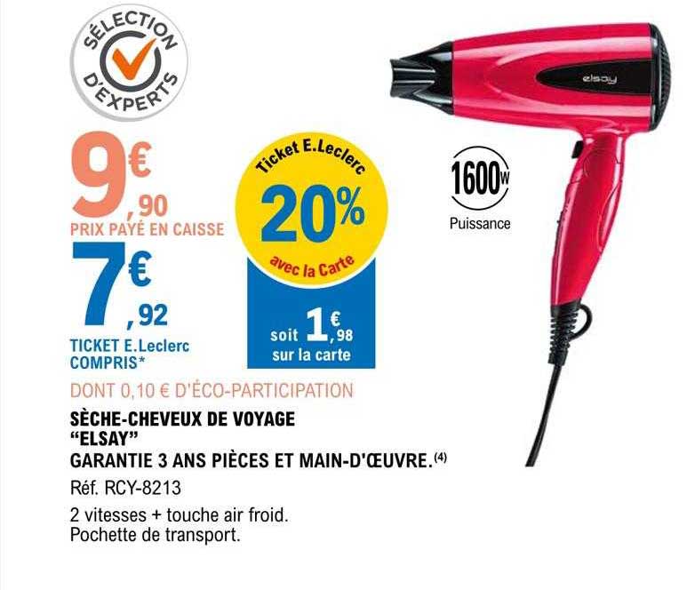 sèche-cheveux de voyage "elsay"