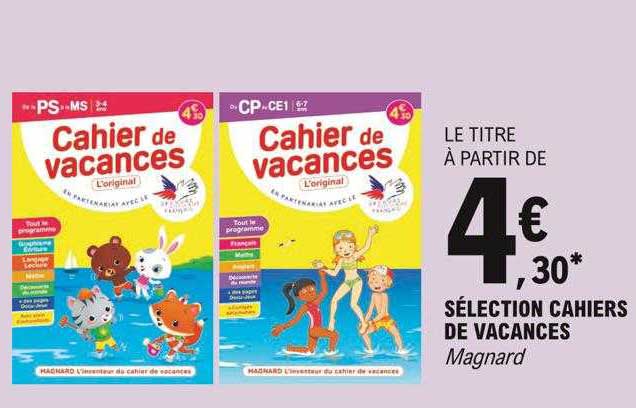 sélection cahiers de vacances magnard