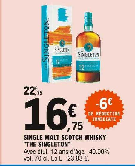 single malt scotch whisky "the singleton"