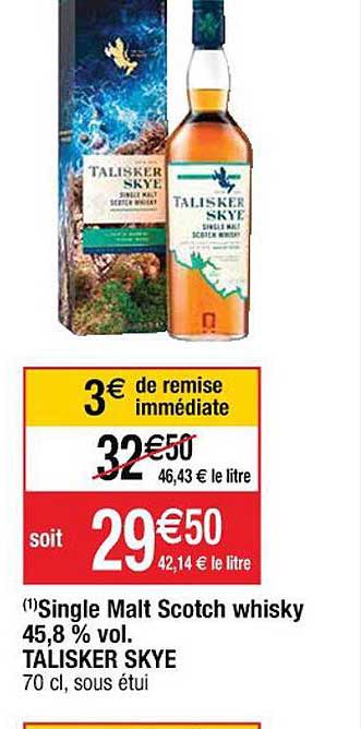 single malt scotch whisky 45,8% vol. talisker skye