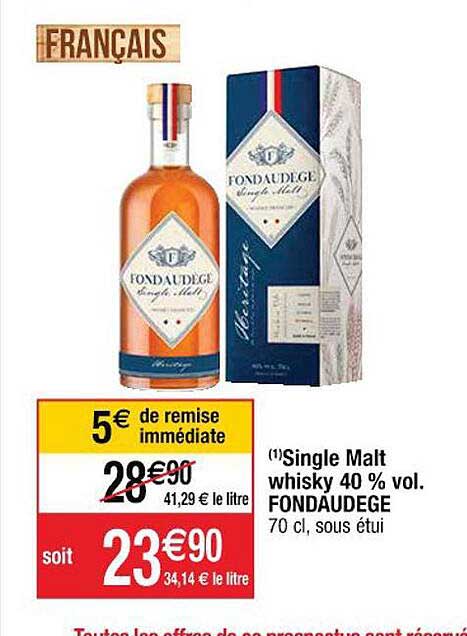 single malt whisky 40% vol. fondauge