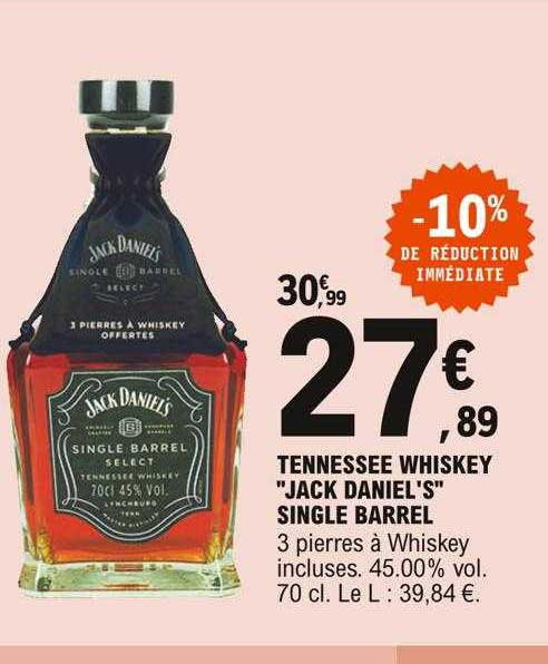 tennessee whiskey "jack daniel's" single barrel