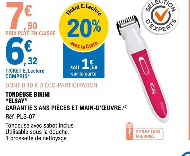 Tondeuse Bikini "elsay"