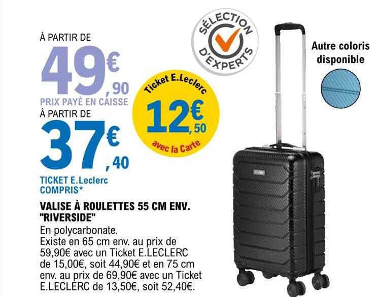 valise à roulettes 55 cm env. "riverside"