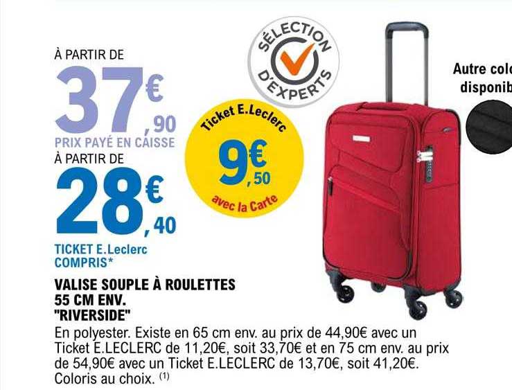 valise souple à roulettes 55 cm env. "riverside"