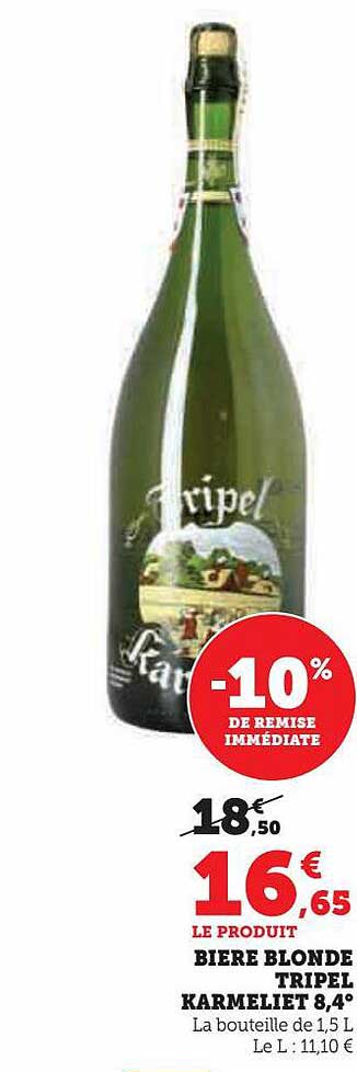bière blonde tripel karmeliet 8,4°