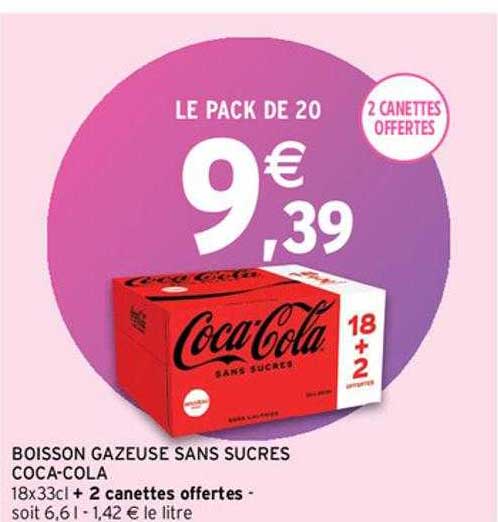 boisson gazeuse sans sucres coca-cola