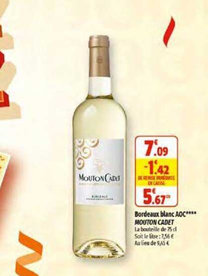 bordeaux blanc aoc mouton cadet