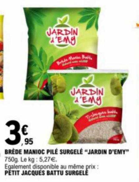 brède manioc pilé surgelé "jardin d'emy"
