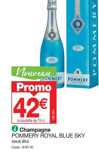 champagne pommery royal blue sky