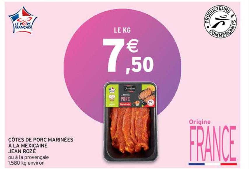 côtes de porc marinées à la mexicaine jean rozé