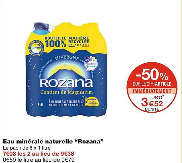 Eau Minérale Naturelle "rozana"