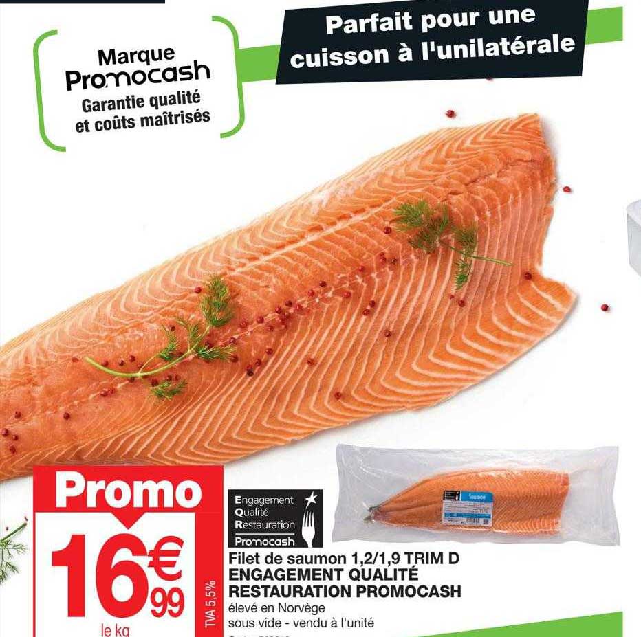 filet de saumon 1,2-1,9 trim d engagement qualité restauration promocash
