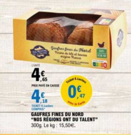 gaufres fines du nord "nos régions ont du talent"