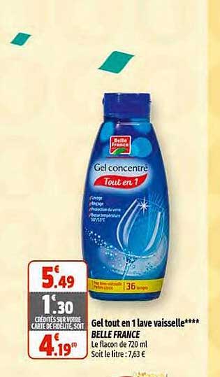 gel tout en 1 lave vaisselle belle france