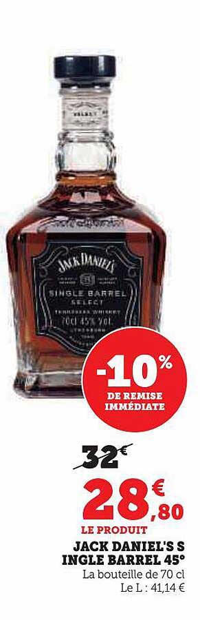 jack daniel's single barrel 45°