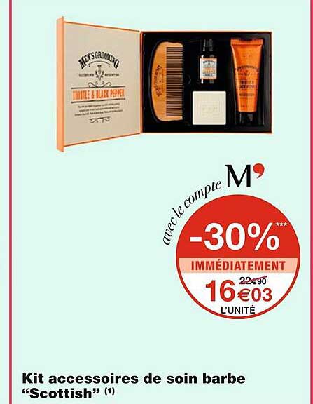 Kit Accessoires De Soin Barbe "scottish"