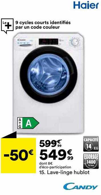 Lave-linge Hublot Candy