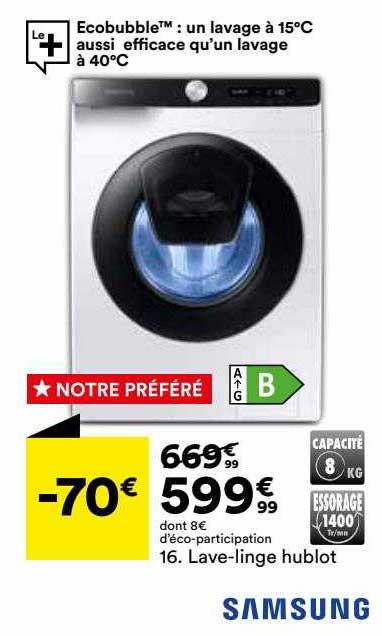 lave-linge hublot samsung